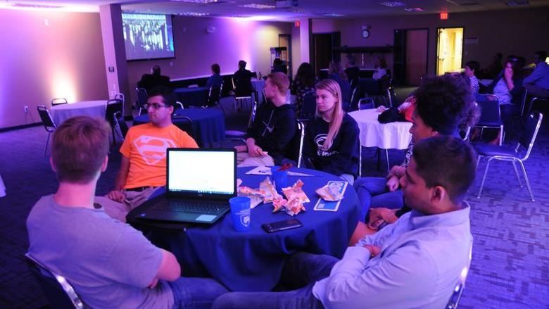 Group of students attending an event