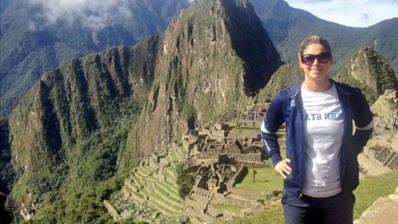 A student at Machu Picchu