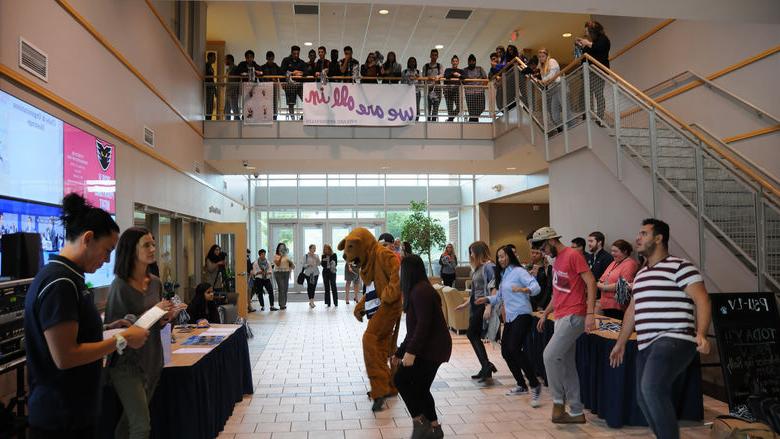 Group during pep rally